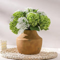 Mitt&Ditt Ceramic Flower Vase, 5.3 inch Pottery Farmhouse Rustic Vase, Handcrafted Weathered Vases, Small Flower Terracotta Vases for Home Decor, Living Room, Table, Shelf, Mantel-Ruum Studio Home