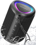 Portable Bluetooth Speaker with Lights, Stocking Stuffers, Powerful Crystal Clear Sound, IPX5 Waterproof, All Day Playtime, BT 5.3, TWS Paring, Small Wireless Speaker for Outdoor, White Elephant Gifts-Ruum Studio Home
