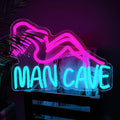 Man Cave Neon Signs Man Cave Neon Lights Sign USB Powered Dimmable LED Light for Bedroom Game Room Bar Pub Club Wall Decor Party-Ruum Studio Home