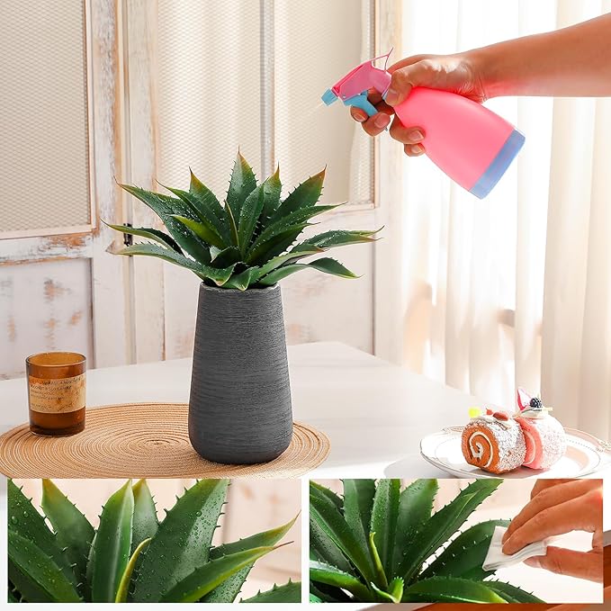 JUSTOYOU Large 12.5" Artificial Succulents Aloe Plants Real Touch Fake Flowers Unpotted for Home Wedding Festival Arrangement (4, Green)-Ruum Studio Home