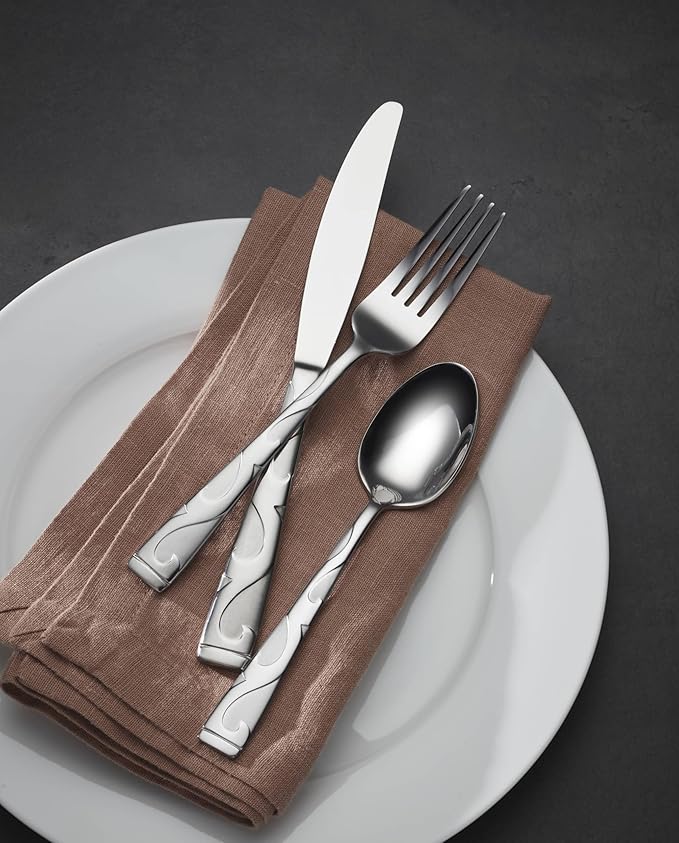 Oneida Tuscany 45-Piece Flatware Set, Service for 8, Silver-Ruum Studio Home