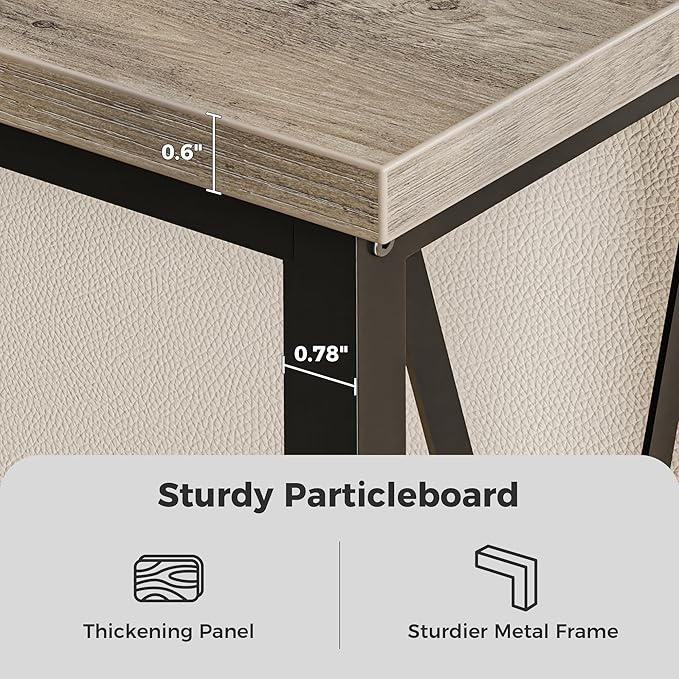 SUPERJARE 70 Inch Console Table with Outlets and USB-C Port, Extra Long Behind Couch Sofa Table with X-Shaped Design, Narrow for Entryway, Living Room, Metal Frame, Wooden Top, Grey Oak-Ruum Studio Home