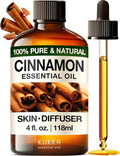 Kukka Cinnamon Essential Oil for Skin & Diffuser - 4 Fl Oz - 100% Pure Natural Cinnamon Oil, Aromatherapy and Candles & Soap Making Scent DIY-Ruum Studio Home