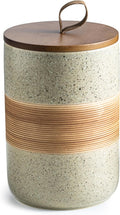 Large Storage Containers with Lids, Ceramic Coffee Container Kitchen Food Storage Jars for Spice Sugar Tea Bag, Stackable Decorative Jars for Counter, 61oz-Ruum Studio Home