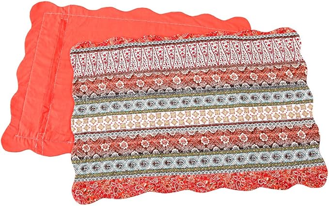 NEWLAKE Quilted Cotton Bed Pillowcases,Striped Classical Style, 2 Pieces, 20x36 Inch-Ruum Studio Home