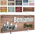 Custom Wood Sign Prsonalized Text Business 3D Home Decor, Personalized Rustic Plaque Board Hanging Wooden Name Sign for Wall Art, Customized Signs Plank Decoration Gifts for Wedding Family Farmhouse Kitchen, Rectangle-Ruum Studio Home