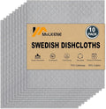 Swedish Dishcloths for Kitchen | 10 Pack Absorbent Cellulose Sponge Cloths Washable | Non-Scratch Reusable Paper Towels Quick Drying Cleaning Rag - Grey-Ruum Studio Home