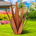 Metal Agave Plants, Tequila Rustic Sculpture, Metal Yard Art, Outdoor Lawn Ornaments Yard Stakes (Rusty- L)-Ruum Studio Home