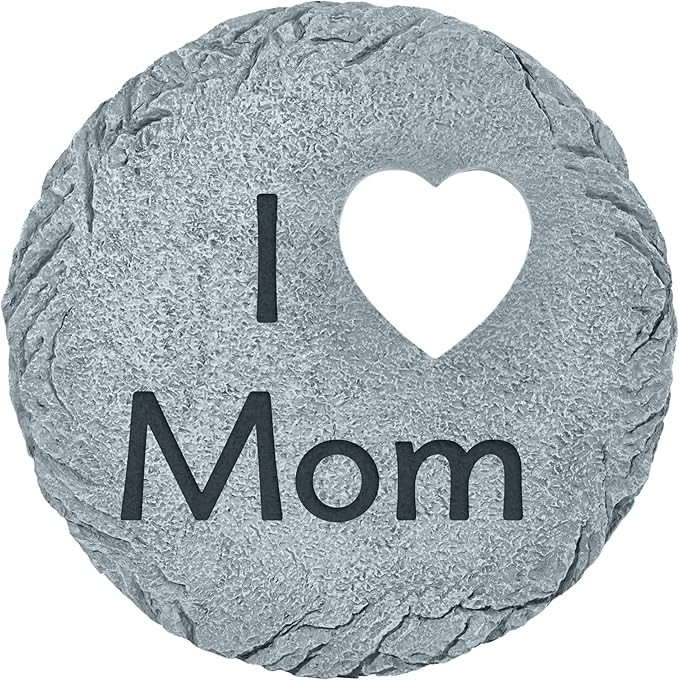 Let's Make Memories Personalized Garden Stone - Resin - Custom Garden Décor - Round Stone with Heart Cutout - for Dad - for Father's Day-Ruum Studio Home