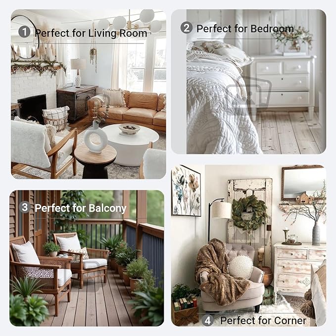 Solid Wood Tree Stump Table Wooden Side Table End Table Plant Stool Handmade Rustic Nightstand Natural Wood Stool Coffee Table for Home Office Patio (Brown)-Ruum Studio Home