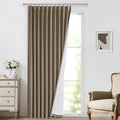 Vision Home Brown Pinch Pleated Full Blackout Curtains Linen Blended 60" Wide Thermal Insulated Window Panels 120 inch for Bedroom Living Room Darkening Pleat Drapes with Hooks Back Tab 60" Wx120 Lx1-Ruum Studio Home