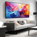Abstract Wall Art for Living Room, Colorful Canvas Wall Decor for Bedroom, Framed Picture Print, Large Size 59x29 Inches-Ruum Studio Home