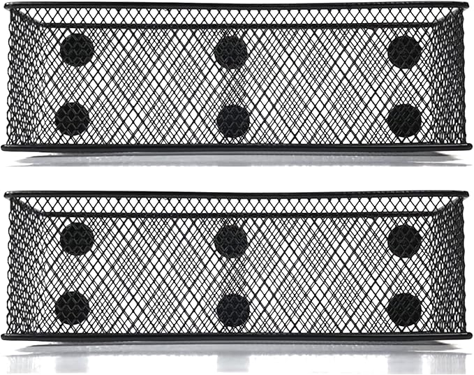 Magnetic Baskets Magnetic Organizer and Holder for Locker or Refrigerator - Pen Holders or Storage Bins for Office and Home (1)-Ruum Studio Home