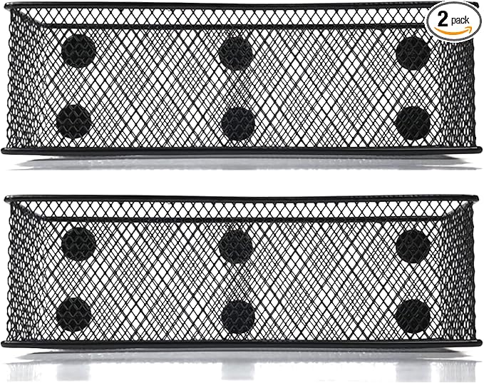 Magnetic Baskets Magnetic Organizer and Holder for Locker or Refrigerator - Pen Holders or Storage Bins for Office and Home-Ruum Studio Home