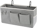 Bedside Storage Caddy/Bedside Hanging Storage Bag for Headboards Bunk Beds Dorm Rooms Book Phone Magazine Holder (Grey)-Ruum Studio Home