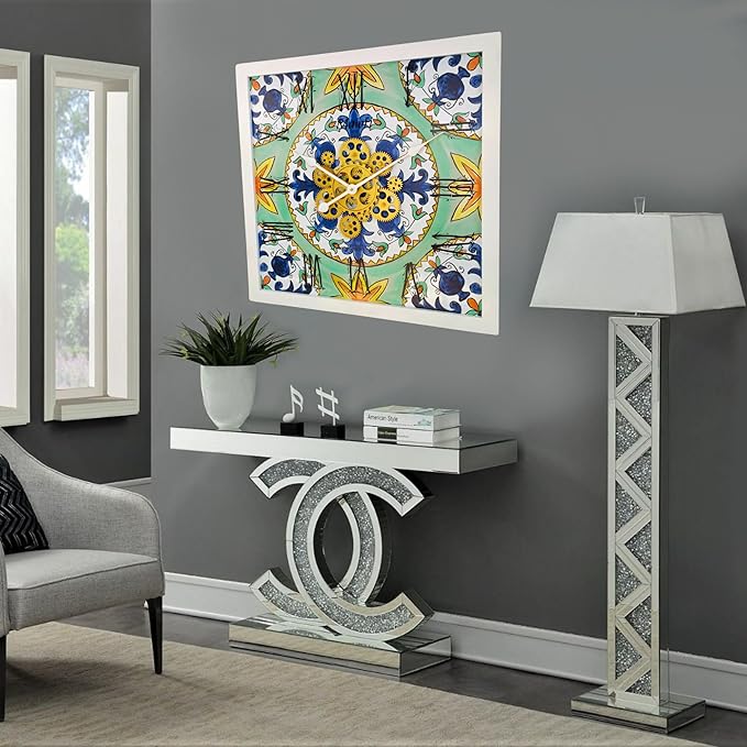 The Gears Clock Wall Clock Italy Collection with Moving Gears (Maiori, 24 inches (60 cm))-Ruum Studio Home