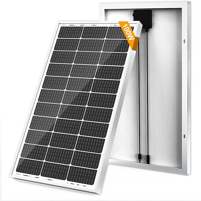 SOLPERK 100 Watt Solar Panel 12 Volt, 100W Solar Panel High-Efficiency Monocrystalline Solar Panels for Home, RV, Camping, Marine, Rooftop, Off-Grid Applications-Ruum Studio Home