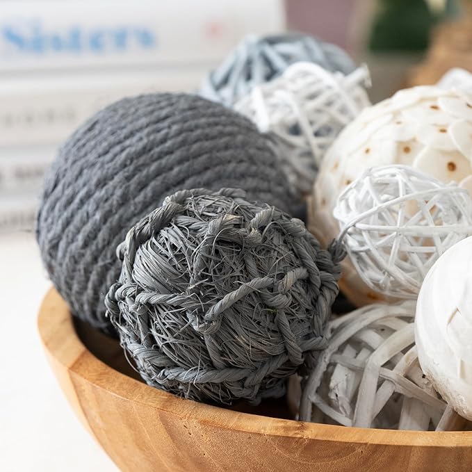ANDALUCA Decorative Balls Bag Bowl Filler Home Decor (Grey)-Ruum Studio Home
