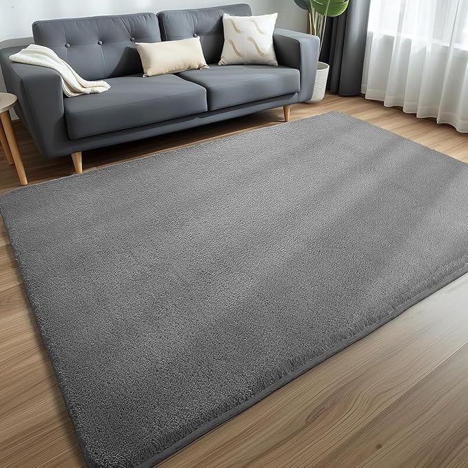 Sour Lemon 5x7 Area Rugs for Living Room, Soft Large Area Rug Fluffy Rugs for Bedroom，Machine Washable Area Rug Non Slip Carpet Rug for Living Room Playroom Kids Room Home Decor-Ruum Studio Home