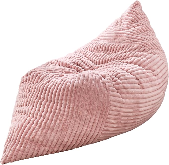 Hobestluk 3 in 1 Bean Bag Chair Giant Bean Bag Chairs Convertible Bean Bag Floor Cushion with Machine Washable Cover, Beanbag Chairs for Adult (Pink)-Ruum Studio Home