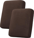 H.VERSAILTEX Velvet Stretch Couch Cushion Cover Plush Cushion Slipcover for Chair Loveseat Sofa Cushion Furniture Protector Seat Cushion Sofa Cover (2 Piece Medium Sofa Cushion Covers, Brown Striped)-Ruum Studio Home
