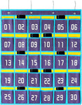 Loghot Classroom Accessories Closet Pocket Chart for Cell Phones Holder Wall Door Hanging Organizer (30 Pockets Blue)-Ruum Studio Home