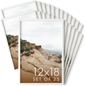 Haus and Hues 12x18 White Oak Wood Picture Frames Set of 25 - Premium Bulk Picture Frames 12x18 Bundle - Elegant Gallery Wall Frame Set for Posters, Art Display - Ideal for Wall Decor in Home & Office-Ruum Studio Home