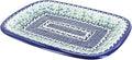 Blue Rose Polish Pottery Misty Medium Rectangular Serving Platter-Ruum Studio Home