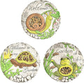 Sungmor 3PC Pretty Garden Stepping Stones, 9.8" Large Concrete Decorative Stones with Beautiful Pattern, Unique Outdoor Lawn Accents, Yard Walkway Flower Bed Wall Shelf Welcome Friends Decorations-Ruum Studio Home