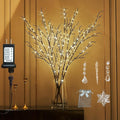 Fudios Lighted Branches Plug in 32IN 200 LED Mantle Winter Decor, Brown Twig Branch Lights for Christmas Holiday Party Indoor Outdoor-Ruum Studio Home