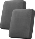 H.VERSAILTEX Velvet Stretch Couch Cushion Cover Plush Cushion Slipcover for Chair Loveseat Sofa Cushion Furniture Protector Seat Cushion Sofa Cover (2 Piece Medium Sofa Cushion Covers, Grey Striped)-Ruum Studio Home