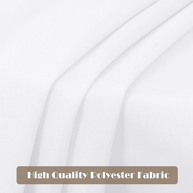 sancua 8 Pack White Tablecloth 60 x 84 Inch, Rectangle Table Cloth for 4ft Tables - Stain and Wrinkle Resistant Washable Polyester Table Cover for Dining Wedding Banquet Party Buffet Restaurant-Ruum Studio Home