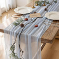 3pcs Light Blue Gauze Rustic Cheesecloth Table Runner 120 Inch 10 FT for Wedding Baby Shower Bridal Shower Birthday Engagement Garden Outdoor Party Long Sheer Boho Decorations-Ruum Studio Home