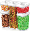 DWËLLZA KITCHEN Airtight Food Storage Containers with Lids - 5 Piece Set - Kitchen Accessories - Pantry Organization and Storage Containers for Food - Clear BPA-Free - Keeps Food Fresh & Dry-Ruum Studio Home