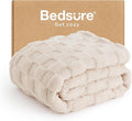 Bedsure GentleSoft Twin Blanket for Bed Light Beige - Super Soft Cozy Blankets for Women Men Girls, Cute Fuzzy Fleece Throws for Bedroom Couch, 60x80 Inches-Ruum Studio Home