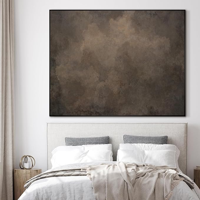 SIGNWIN 46"x60" Extra Large Framed Wall Art Neutral Cloudy Abstract Illustration, Soft Atmospheric Design for Home Living Room Bedroom Decor (Frame Assembly Required)-Ruum Studio Home