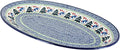Blue Rose Polish Pottery Winter Bells Oval Platter-Ruum Studio Home
