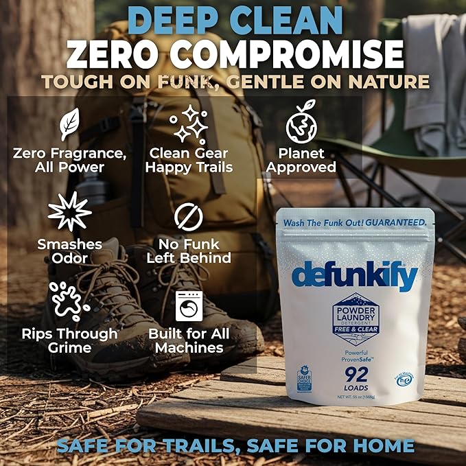 Laundry Detergent Powder, 92 Load/55oz. 'Free & Clear' Powder Laundry Detergent for Sensitive Skin. ProvenSafe™ Laundry Stripper Washing Detergent w/Odor & Stain Remover for Activewear & All Fabrics-Ruum Studio Home