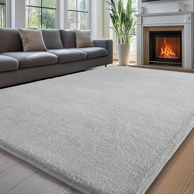 Sour Lemon 9x12 Area Rugs for Living Room, Soft Large Area Rug Fluffy Rugs for Bedroom，Machine Washable Area Rug Non Slip Carpet Rug for Living Room Playroom Kids Room Home Decor-Ruum Studio Home