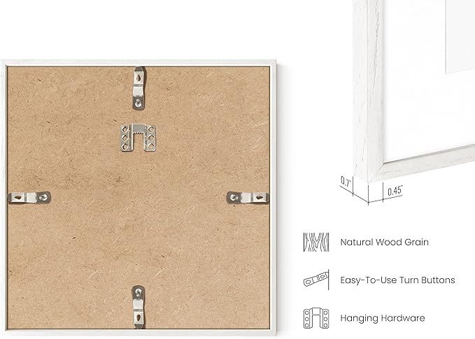 HAUS AND HUES White Square Frames Set of 4-8x8-Ruum Studio Home