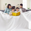 PHF Cooling Waffle Blanket California King Size, Lightweight 60% Rayon Derived from Bamboo & 40% Cotton Breathable Blanket for Hot Sleepers, Soft and Luxury for Bed Couch and Sofa, 110"x96", White-Ruum Studio Home