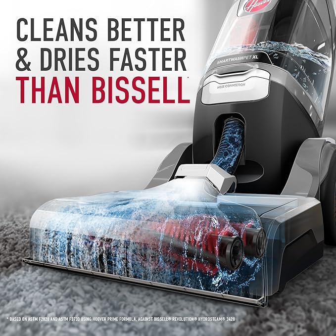 Hoover SmartWash Pet XL Upright Carpet Cleaner Machine for Carpet and Upholstery, Automatic Deep Cleaning Carpet Shampooer, Converts to Spot Cleaner, Pair with Hoover Carpet Cleaner Solution-Ruum Studio Home
