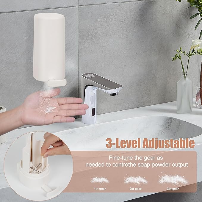 Bar Soap Dispenser & Grinder - Wall-Mounted Hygienic Soap Shaver with One-Touch Operation, No Drilling Easy Install for Bathroom/Kitchen (White, NO SOAP) - Perfect for Handmade Soap & Skincare-Ruum Studio Home