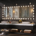 Hasipu LED Bathroom Mirror with Lights, 94" x 36" Hollywood Wall-Mounted Bathroom Mirror with 38 Dimmable Bulbs, 3 Colors Modes, Touch Control, Anti-Fog, Memory Function, Shatter-Proof, ETL Listed-Ruum Studio Home