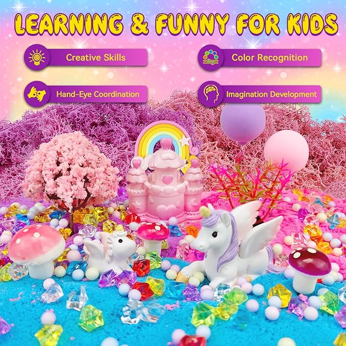 Unicorn Terrarium Crafts Kit for Kids-LED Night Light Up & Remote Unicorn Birthday Gifts Toys for Girls Ages5 6 7 8 9 10 Year Old-Christmas Gifts for Girls-Ruum Studio Home