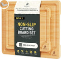 Bamboo Cutting Board Set Non Slip Feet Over Sink Chopping Board Christmas Xmas Birthday Day Gifts Ideas Grandmother Gigi Granny Nana Glamma Mawmaw Yaya Abuela Abuelita Mamaw Mimi Nonna Oma Meme-Ruum Studio Home