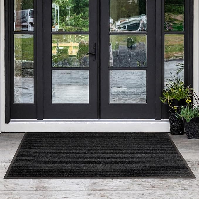 Large Front Door Mat, 60" x 36" Durable Front Doormat, Heavy Duty Large Welcome Door Matt for Home Entrance, No Slip Rubber Low Profile Door Mats for High Traffic Area-Ruum Studio Home
