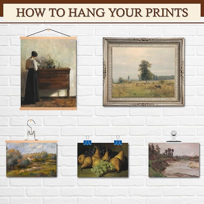 LANCHI95 12 Pcs Vintage Wall Art Decor, Vintage Art Prints, Vintage Posters for Room, Moody gallery wall art, Eclectic French Country Pictures Wall Decor for Bedroom (UNFRAMED)-Ruum Studio Home