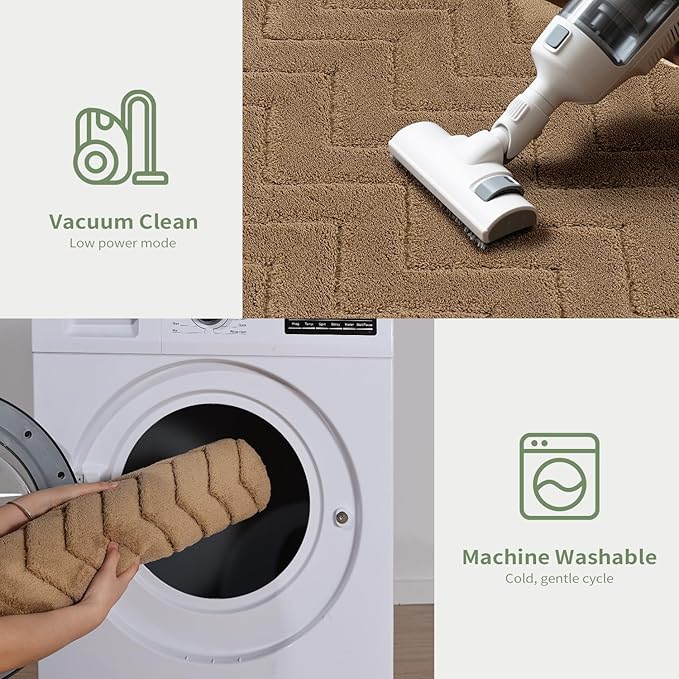 Stiio Front Door Mat Indoor Outdoor Entrance 20x31.5 Inches, Non Slip Washable Entry Rug, Dog Doormat, Absorbent Entrance Mat for Front & Back Door, Muddy Wet Shoes & Paws, Brown-Ruum Studio Home