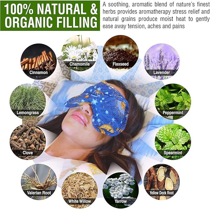 Nature’s Approach Aromatherapy Heating Pad 4-Piece Microwave Heating Pad Set with 12 Soothing Herbs-Ruum Studio Home